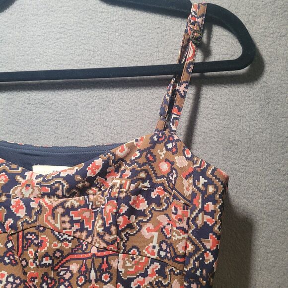 Fossil Aztec Print Spaghetti Strap Sundress Size Small - Picture 2 of 5